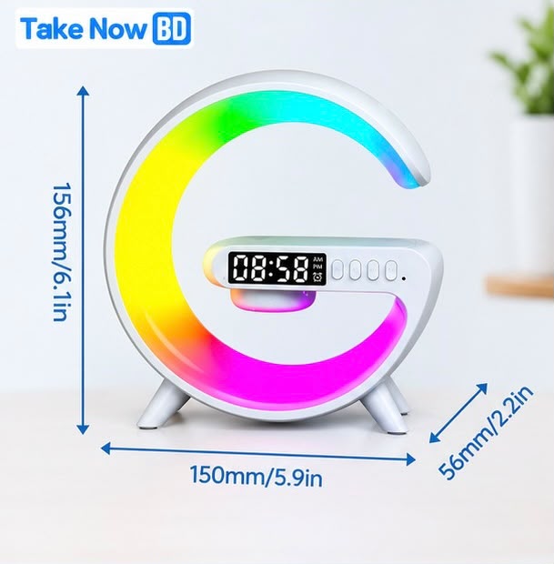 G-Shaped RGB LED Digital Alarm Clock